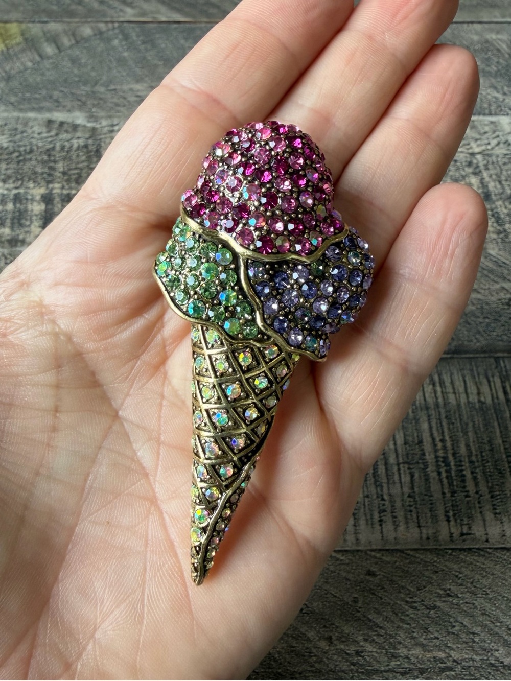 Heidi Daus ‘We All Scream For Ice Cream’ Crystal Brooch